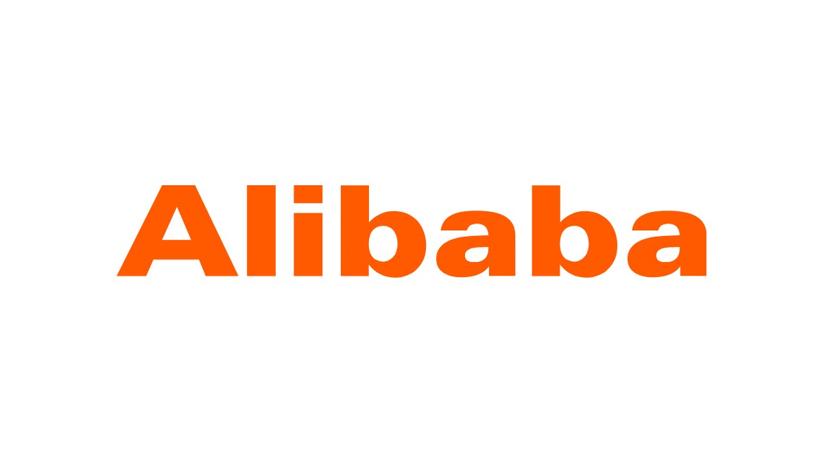 Alibaba English wordmark on a white background